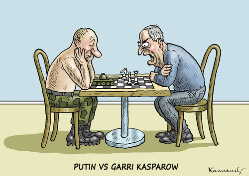 Cartoon: PUTIN VS GARRI KASPAROW (medium) by marian kamensky tagged garri,kasparow,putin,boris,nemtsov,krebsgeschwür,garri,kasparow,putin,boris,nemtsov,krebsgeschwür