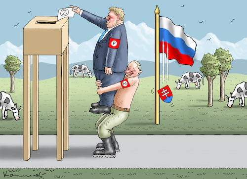 Cartoon: PUTINVERSTEHER FICO KOMMT ZURÜCK (medium) by marian kamensky tagged putinversteher,fico,kommt,zurück,putinversteher,fico,kommt,zurück