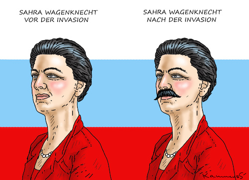 Cartoon: PUTINVERSTEHERIN WAGENKNECHT (medium) by marian kamensky tagged putins,bescherung,ukraine,provokation,swift,nato,osterweiterung,putins,bescherung,ukraine,provokation,swift,nato,osterweiterung