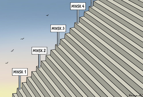 Cartoon: Pyramide von Minsk (medium) by marian kamensky tagged ukraine,konflikt,minsk,putin,poroschenko,merkel,hollande,ukraine,konflikt,minsk,putin,poroschenko,merkel,hollande