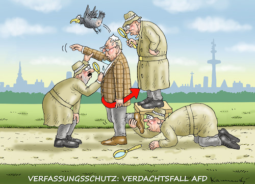 Cartoon: RECHTSEXTREMER VERDACHTSFALL AFD (medium) by marian kamensky tagged merkel,seehofer,unionskrise,csu,cdu,flüchtlinge,gauland,merz,afd,akk,spahn,pegida,hutbürger,höcke,führer,wahlen,thüringen,kemmerich,tag,der,deutschen,vorsitz,söder,laschet,einheit,moria,lesbos,rechtsextremer,verdachtsfall,merkel,seehofer,unionskrise,csu,cdu,flüchtlinge,gauland,merz,afd,akk,spahn,pegida,hutbürger,höcke,führer,wahlen,thüringen,kemmerich,tag,der,deutschen,vorsitz,söder,laschet,einheit,moria,lesbos,rechtsextremer,verdachtsfall