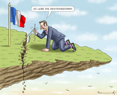 Cartoon: REFORMATOR MACRON (medium) by marian kamensky tagged reformator,macron,reformator,macron