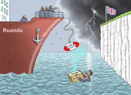 Cartoon: RETTUNG VON SUNAK (medium) by marian kamensky tagged rishi,sunak,ruanda,flüchtlinge,abschiebung,wahlen,in,england,rishi,sunak,ruanda,flüchtlinge,abschiebung,wahlen,in,england