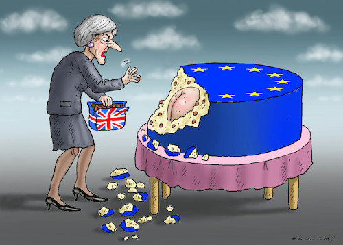 Cartoon: ROSINENPICKEREI VON FRAU MAY (medium) by marian kamensky tagged brexit,theresa,may,england,eu,schottland,weicher,wahlen,boris,johnson,brexit,theresa,may,england,eu,schottland,weicher,wahlen,boris,johnson