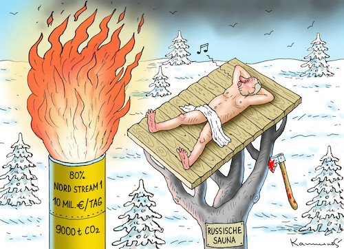 Cartoon: RUSSISCHE SAUNA (medium) by marian kamensky tagged kubicki,wartungsarbeiten,an,nord,stream,kubicki,wartungsarbeiten,an,nord,stream