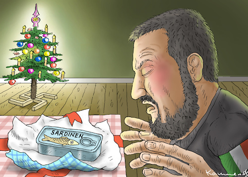 Cartoon: SALVINIS FASCHISTISCHE WEIHNACHT (medium) by marian kamensky tagged merkel,seehofer,unionskrise,csu,cdu,flüchtlinge,kontrollzentren,für,salvini,defizit,plastiktütenverbot,groko,klimapaket,parteitag,merz,akk,söder,klimagipfel,madrid,merkel,seehofer,unionskrise,csu,cdu,flüchtlinge,kontrollzentren,für,salvini,defizit,plastiktütenverbot,groko,klimapaket,parteitag,merz,akk,söder,klimagipfel,madrid