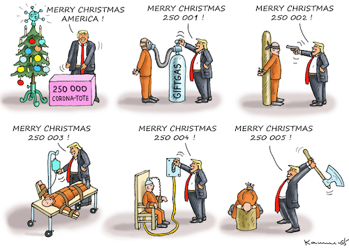 Cartoon: SCHÖNE BESCHERUNG VON TRUMP (medium) by marian kamensky tagged coronavirus,epidemie,gesundheit,panik,stillegung,george,floyd,twittertrump,pandemie,weihnachten,ischgl,santa,klaus,coronavirus,epidemie,gesundheit,panik,stillegung,george,floyd,twittertrump,pandemie,weihnachten,ischgl,santa,klaus