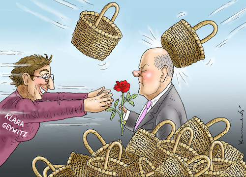 Cartoon: SCHOLZ UND KLARA GEYWITZ (medium) by marian kamensky tagged groko,spd,parteitag,schulz,würselen,merkel,andrea,nahles,scholz,hessen,wahlen,akk,kühnert,bremen,rezo,olaf,parteivorsitz,groko,spd,parteitag,schulz,würselen,merkel,andrea,nahles,scholz,hessen,wahlen,akk,kühnert,bremen,rezo,olaf,parteivorsitz