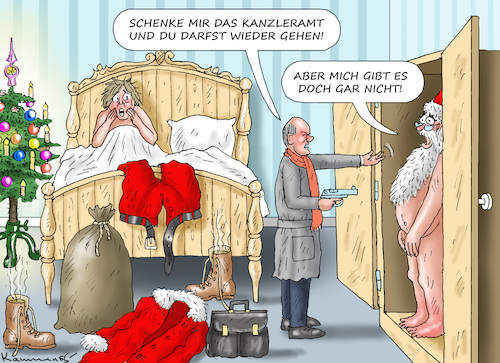 Cartoon: SCHOLZ WILL DAS KANZLERAMT (medium) by marian kamensky tagged scholz,will,das,kanzleramt,wahlen,spd,weihachten,scholz,will,das,kanzleramt,wahlen,spd,weihachten