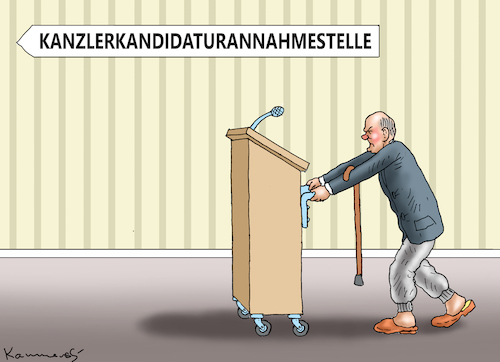 Cartoon: SCHOLZ WILL NOCHMAL KANZLER (medium) by marian kamensky tagged scholz,will,nochmal,kanzler,scholz,will,nochmal,kanzler