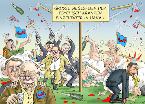 Cartoon: SIEGREICHE AFD-KRANKHEIT (medium) by marian kamensky tagged merkel,seehofer,unionskrise,csu,cdu,flüchtlinge,gauland,merz,afd,akk,spahn,pegida,hutbürger,höcke,führer,wahlen,thüringen,kemmerich,hanau,merkel,seehofer,unionskrise,csu,cdu,flüchtlinge,gauland,merz,afd,akk,spahn,pegida,hutbürger,höcke,führer,wahlen,thüringen,kemmerich,hanau