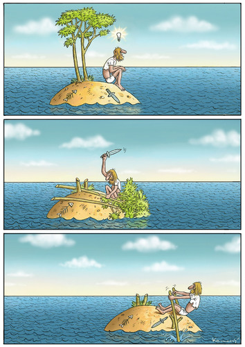 for loneliness solution By marian   kamensky Cartoon Philosophy TOONPOOL   Solution