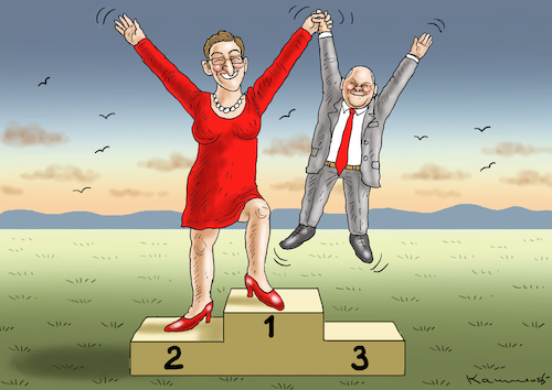 Cartoon: SPD DUO MORTALE (medium) by marian kamensky tagged groko,spd,parteitag,schulz,würselen,merkel,andrea,nahles,scholz,hessen,wahlen,akk,kühnert,bremen,rezo,olaf,doppelspitze,parteivorsitz,geywitz,groko,spd,parteitag,schulz,würselen,merkel,andrea,nahles,scholz,hessen,wahlen,akk,kühnert,bremen,rezo,olaf,doppelspitze,parteivorsitz,geywitz