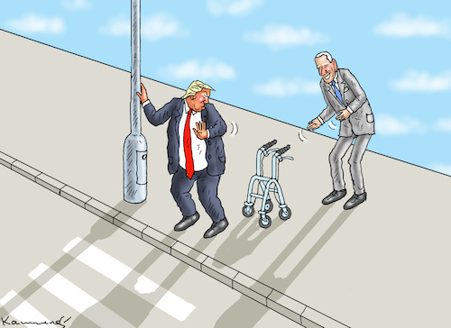 Cartoon: SPENDABLER JOE (medium) by marian kamensky tagged biden,rücktritt,harris,trump,wahlen,usa,biden,rücktritt,harris,trump,wahlen,usa