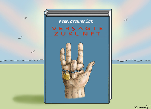 Cartoon: STEINBRÜCKS VERTAGTE ZUKUNF 2 (medium) by marian kamensky tagged steinbrücks,vertagte,zukunf,steinbrücks,vertagte,zukunf