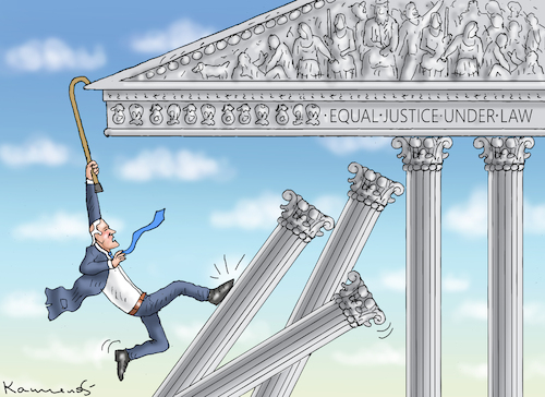 Cartoon: SUPREME COURT REFORM (medium) by marian kamensky tagged supreme,court,reform,biden,trump,supreme,court,reform,biden,trump