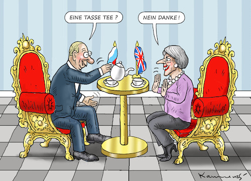 Cartoon: THERESA MAY BESUCHT PUTIN (medium) by marian kamensky tagged theresa,may,putin,sergei,skripal,novichok,russia,kgb,poison,attack,england,agents,präsidentenwahl,in,russland,theresa,may,putin,sergei,skripal,novichok,russia,kgb,poison,attack,england,agents,präsidentenwahl,in,russland