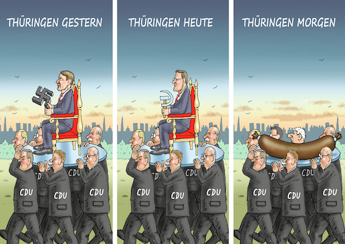 Cartoon: Thüringer Wurst (medium) by marian kamensky tagged merkel,seehofer,unionskrise,csu,cdu,flüchtlinge,gauland,merz,afd,akk,spahn,pegida,hutbürger,höcke,führer,wahlen,thüringen,kemmerich,merkel,seehofer,unionskrise,csu,cdu,flüchtlinge,gauland,merz,afd,akk,spahn,pegida,hutbürger,höcke,führer,wahlen,thüringen,kemmerich