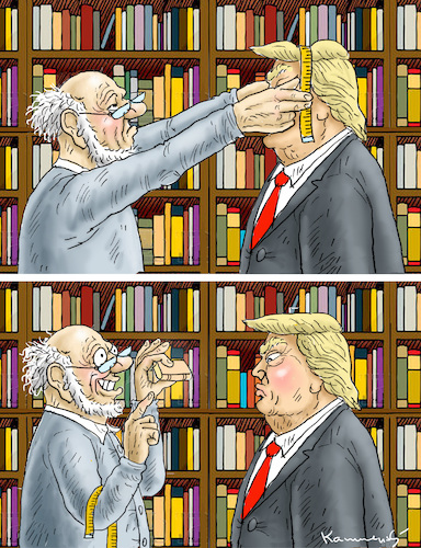 Cartoon: TRUMP IN THE BOOKSTORE (medium) by marian kamensky tagged obama,trump,präsidentenwahlen,usa,baba,vanga,republikaner,inauguration,demokraten,fbi,james,comey,wikileaks,faschismus,obama,trump,präsidentenwahlen,usa,baba,vanga,republikaner,inauguration,demokraten,fbi,james,comey,wikileaks,faschismus