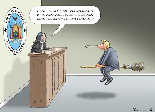 Cartoon: TRUMP UND DIE NY-STAATSANWÄLTIN (medium) by marian kamensky tagged trump,und,die,ny,staatsanwältin,trump,und,die,ny,staatsanwältin