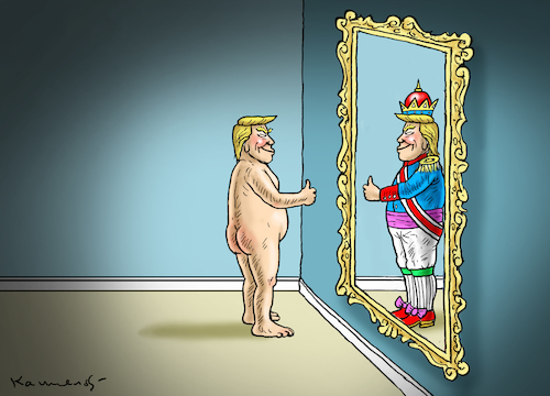 Cartoon: TRUMPERATORS KLEIDER (medium) by marian kamensky tagged obama,trump,präsidentenwahlen,usa,baba,vanga,republikaner,inauguration,demokraten,gesundheitsreform,wikileaks,faschismus,obama,trump,präsidentenwahlen,usa,baba,vanga,republikaner,inauguration,demokraten,gesundheitsreform,wikileaks,faschismus