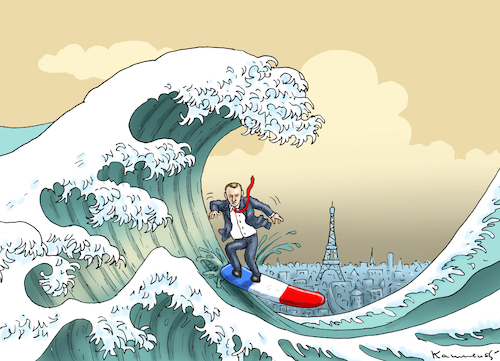 Cartoon: TSUNAMI MACRON (medium) by marian kamensky tagged putinversteher,assange,emmanuel,macron,le,pen,präsidentenwahl,in,frankreich,putinversteher,assange,emmanuel,macron,le,pen,präsidentenwahl,in,frankreich