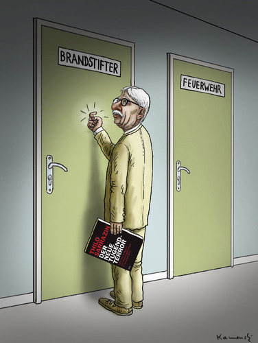 Cartoon: Tugendterrorist Sarrazin (medium) by marian kamensky tagged thilo,sarrazin,der,neue,tugendterror,rechtspopulismus,thilo,sarrazin,der,neue,tugendterror,rechtspopulismus