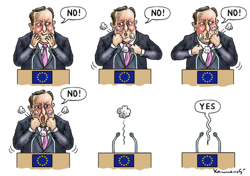 Cartoon: UNCOOLER CAMERON (medium) by marian kamensky tagged david,cameron,eu,gipfel,david,cameron,eu,gipfel