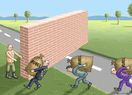 Cartoon: VERRUBELTE EU (medium) by marian kamensky tagged putins,bescherung,ukraine,provokation,swift,nato,osterweiterung,putins,bescherung,ukraine,provokation,swift,nato,osterweiterung