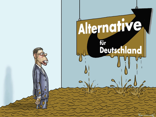 Cartoon: VERY UNLUCKY LUCKE (medium) by marian kamensky tagged alternative,für,deutschland,rechtspopulismus,afd,uli,hoeness,henkel,bernd,lucke,alternative,für,deutschland,rechtspopulismus,afd,uli,hoeness,henkel,bernd,lucke