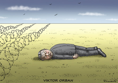 Cartoon: VIKTOR ORBAN (medium) by marian kamensky tagged eu,flüchtlinge,asyl,politik,willkommenskultur,terrorismus,heidenau,viktor,orban,horst,seehofer,bayern,eu,flüchtlinge,asyl,politik,willkommenskultur,terrorismus,heidenau,viktor,orban,horst,seehofer,bayern