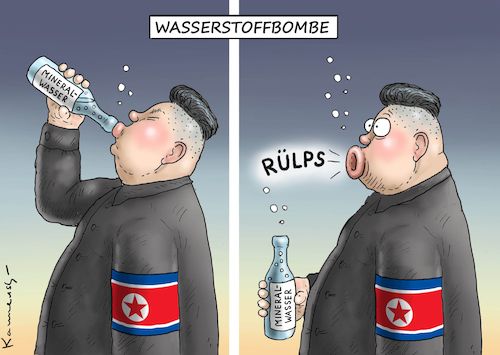 Cartoon: WASSERSTOFFBOMBE (medium) by marian kamensky tagged obama,trump,präsidentenwahlen,usa,baba,vanga,republikaner,inauguration,demokraten,kim,jong,un,wasserstoffbombe,wikileaks,faschismus,obama,trump,präsidentenwahlen,usa,baba,vanga,republikaner,inauguration,demokraten,kim,jong,un,wasserstoffbombe,wikileaks,faschismus