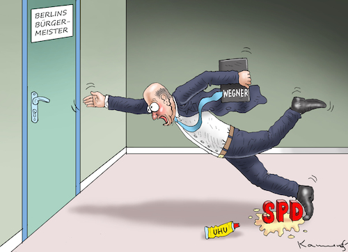 Cartoon: WEGNER BEINAH BÜRGERMEISTER (medium) by marian kamensky tagged wegner,beinah,bürgermeister,berlin,wegner,beinah,bürgermeister,berlin