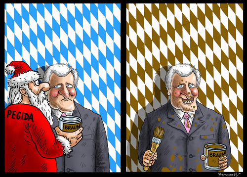 Cartoon: WEIHNACHTSGESCHENK  SEEHOFER (medium) by marian kamensky tagged santa,klaus,weihnachten,geschenke,pegida,dresden,bescherung,santa,klaus,weihnachten,geschenke,pegida,dresden,bescherung