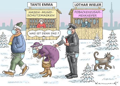 Cartoon: WEIHNACHTSMARKT LOTHAR WIELER (medium) by marian kamensky tagged coronavirus,epidemie,gesundheit,panik,stillegung,trump,pandemie,coronavirus,epidemie,gesundheit,panik,stillegung,trump,pandemie