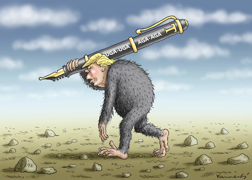 Cartoon: WELCOME IN THE STONE AGE ! (medium) by marian kamensky tagged obama,trump,präsidentenwahlen,usa,baba,vanga,republikaner,demokraten,tv,duell,versus,clinton,supermond,enrique,pena,nieto,besuch,faschismus,obama,trump,präsidentenwahlen,usa,baba,vanga,republikaner,demokraten,tv,duell,versus,clinton,supermond,enrique,pena,nieto,besuch,faschismus