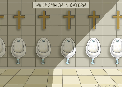 Cartoon: WILLKOMMEN IN BAYERN ! (medium) by marian kamensky tagged söder,puscht,gegen,seehofer,csu,bayern,gauland,kreuze,söder,puscht,gegen,seehofer,csu,bayern,gauland,kreuze