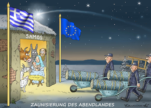 Cartoon: ZAUNISIERUNG DES ABENDLANDES (medium) by marian kamensky tagged brexit,theresa,may,england,eu,schottland,weicher,wahlen,boris,johnson,nigel,farage,ostern,seidenstrasse,xi,jinping,referendum,trump,monsanto,bayer,glyphosa,strafzölle,corbyn,brexit,theresa,may,england,eu,schottland,weicher,wahlen,boris,johnson,nigel,farage,ostern,seidenstrasse,xi,jinping,referendum,trump,monsanto,bayer,glyphosa,strafzölle,corbyn