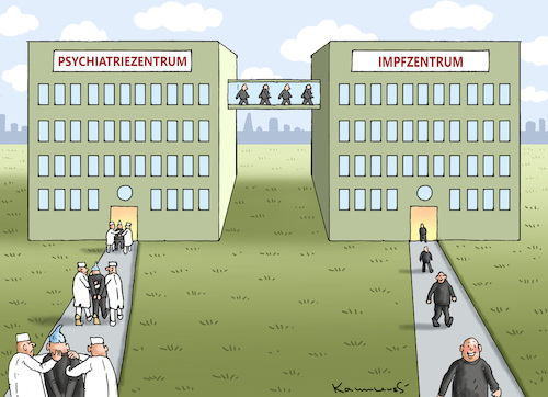 Cartoon: ZWANGSANWEISUNGEN (medium) by marian kamensky tagged curevac,testzentren,corona,impfung,pandemie,booster,impfpflicht,curevac,testzentren,corona,impfung,pandemie,booster,impfpflicht