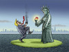 Cartoon: BEGRAPSCHER TRUMP (small) by marian kamensky tagged obama,trump,präsidentenwahlen,usa,baba,vanga,republikaner,demokraten,faschismus