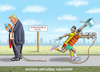 Cartoon: HAITIAN REFUGEES WELCOME! (small) by marian kamensky tagged tv,duell,harris,vs,trump,abc,börse,nach,dem