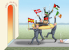 Cartoon: KRANKE STAATEN (small) by marian kamensky tagged brot,für,palästina,hamas,israel