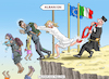 Cartoon: MUSSOLINA MELONI (small) by marian kamensky tagged eu,wahlen,afd,rechtsradikal,lügen,krah,korruption,spionage,mussolina,meloni,albanien,abschiebung