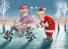 Cartoon: Trump gibt PEDIDA ein Motorrad (small) by marian kamensky tagged gutmensch,faschismus,populismus,weihnachten