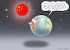 Cartoon: WARUM WIRD DER MOND ROT (small) by marian kamensky tagged blutmond chinesen erde