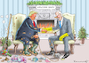 Cartoon: WELCOME BACK! (small) by marian kamensky tagged trump,und,der,hurrikan,milton,biden