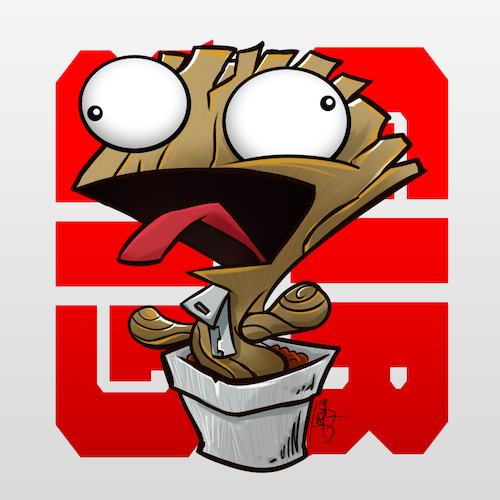 Cartoon: Groot Chibi (medium) by juwecurfew tagged babygroot,groot,guardiansofthe,galaxy