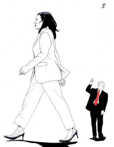 Cartoon: Up and down (medium) by paolo lombardi tagged kamala,trump,usa,elections,president