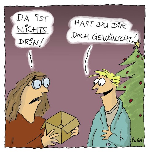 Cartoon: Merry Gibtnix (medium) by fussel tagged weihnachten,geschenke,nichts,schenken,konsum,konsumterror,wünsche,wunschzettel,weihnachten,geschenke,nichts,schenken,konsum,konsumterror,wünsche,wunschzettel