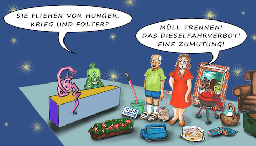 Cartoon: Dieselfahrverbot (medium) by SoRei tagged casting,außerirdische,jury,flüchtlinge,vorsprechen,bewerbung,antrag,aufnahmeverfahren,lebensstandard,emporkömmlinge,interview,wohlstandsflüchtlinge,asyl,kehrwoche,sessel,kuchen,tortenplatte,putzeimer,scheuerlappen,werkzeugkiste,geranien,röhrender,hirsch,katzenklo,vogelbauer,kaffeekanne,kissen,einkauskorb,spießertum,kleinbürgerlich,bequemlichkeit,phlegma,deutschtum,spielregeln,zumutung,umweltschutz,auswandern,horizont,tellerrand,beleidigt,leberwurst,universum,weltall,tennissocken,birkenstock,schnauzbart,dauerwelle,blondierung,hauskleid,mülltrennung,dieselfahrverbot,einschränkung,casting,außerirdische,jury,flüchtlinge,vorsprechen,bewerbung,antrag,aufnahmeverfahren,lebensstandard,emporkömmlinge,interview,wohlstandsflüchtlinge,asyl,kehrwoche,sessel,kuchen,tortenplatte,putzeimer,scheuerlappen,werkzeugkiste,geranien,röhrender,hirsch,katzenklo,vogelbauer,kaffeekanne,kissen,einkauskorb,spießertum,kleinbürgerlich,bequemlichkeit,phlegma,deutschtum,spielregeln,zumutung,umweltschutz,auswandern,horizont,tellerrand,beleidigt,leberwurst,universum,weltall,tennissocken,birkenstock,schnauzbart,dauerwelle,blondierung,hauskleid,mülltrennung,dieselfahrverbot,einschränkung